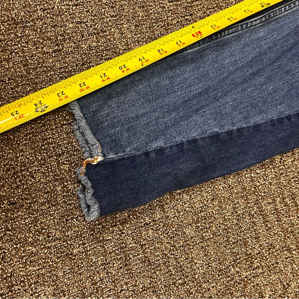 Boden Blue Denim Jeans Cambridge Ankle Skimmer Womens size 4P Cutoff Colorblock - Picture 9 of 9